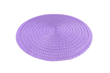 Fototapeta na wymiar Purple napkin isolated on white background. Woven purple napkin