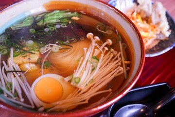 Japanese Food, Somen or Nyumen Noodle Soup - 日本料理 そうめん 温麺