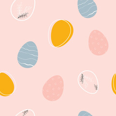 Easter Seamless Patterns. Spring pattern for banners, posters, cover design templates, social media wallpaper and greeting cards.
