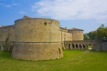 Fototapeta na wymiar fortress Rocca Constanza in Pesaro, Italy
