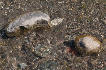 lake water and pepples