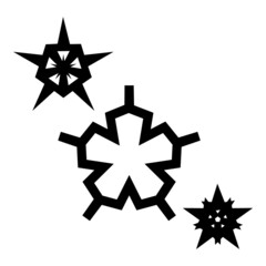 Obraz premium Sharp Star Flat Icon Isolated On White Background