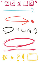 필기 손글씨 표시 일러스트 아이콘 벡터 소스 디자인