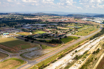 Fototapeta na wymiar South Johannesburg Aerial