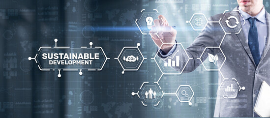 SDGs. Sustainable development goals. Environmental technology concept