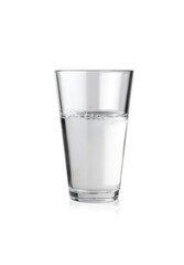 Glass of water isolated on white background