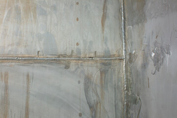 Tank stainless steel weld joint plate by argon