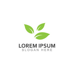Fototapeta premium Green leaf logo. Garden, plants and nature vector design. Concept illustration vector template
