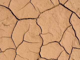 Cracked soil background. Dry mud cracks texture.