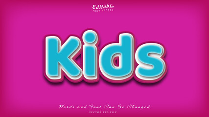 kids editable text effect, free font