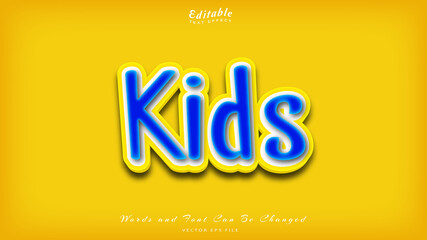 kids editable text effect, free font