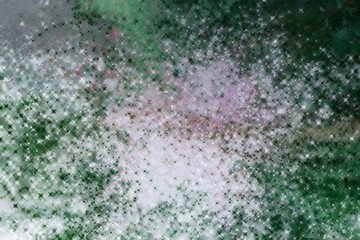 beautiful starry background, green with pink