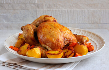 Baked chicken with vegetables