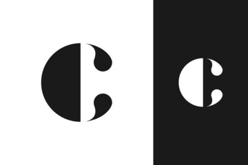 simple minimal modern initial s monogram logo design
