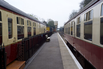 Fototapeta premium Bodmin general steam railway station Cornwall England uk