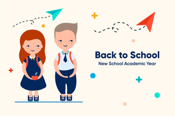 Back to school design, children