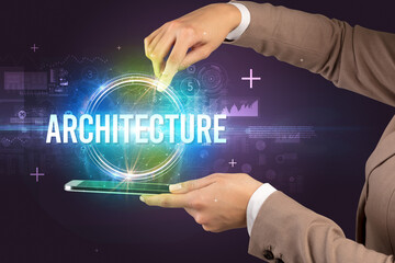 Close-up of a touchscreen, new tech concept