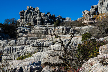 The Torcal de Antequera Natural Park contains one of the most impressive examples of karst...