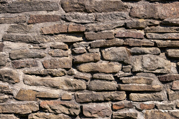 Brick Stone Texture with Grass, Flowers and Dandelion (Castle)