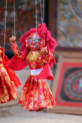 Monster puppet dancing toy in the culture of Nepal