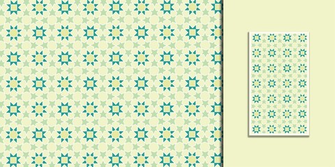seamless geometric Islamic pattern vector