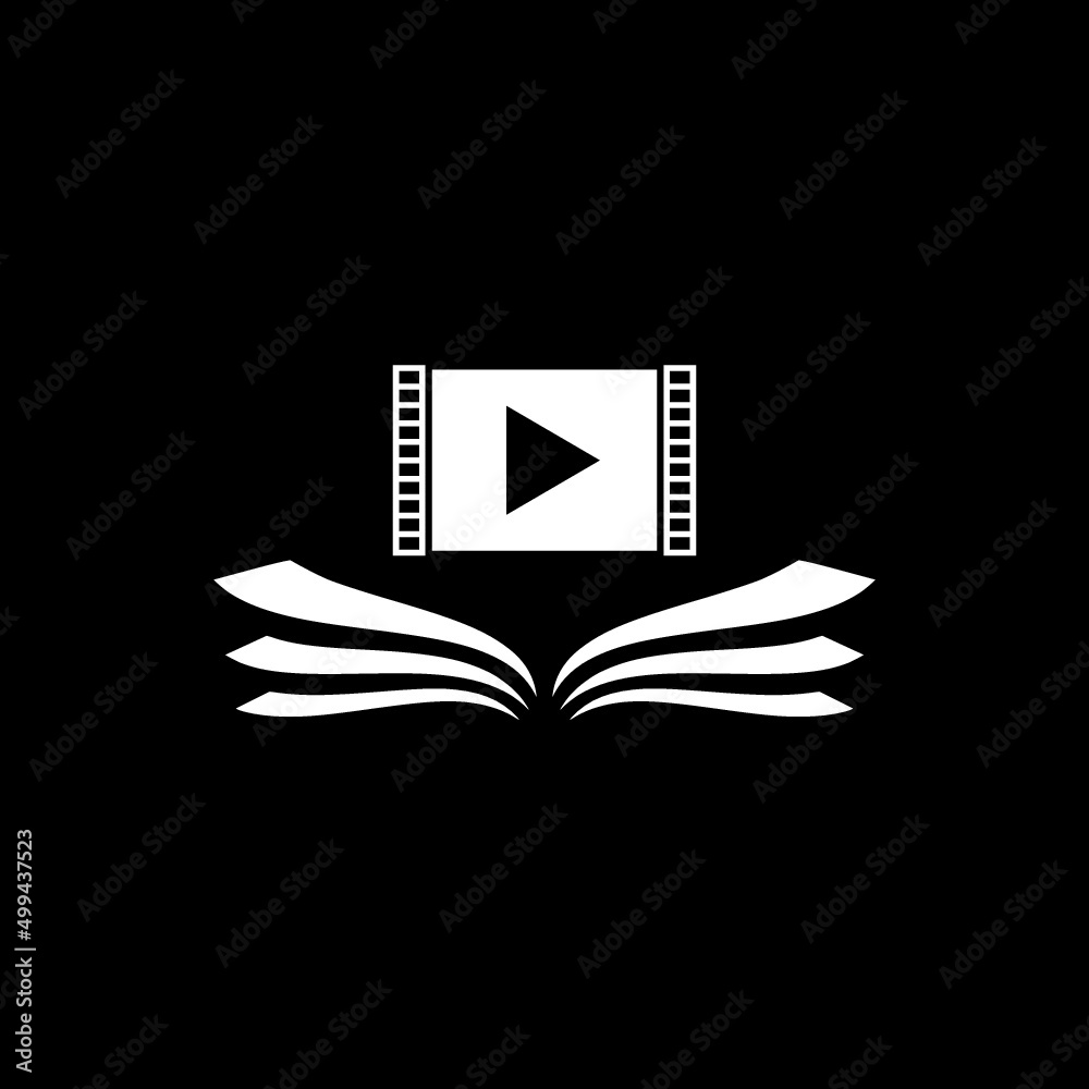 Poster Video tutorial icon isolated on dark background