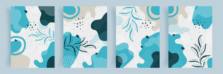 Set of modern vector templates for the cover. Modern minimalism trendy pattern background. Vector background.