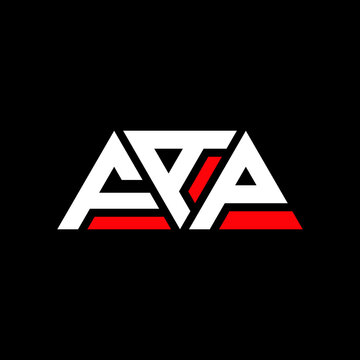 FAP triangle letter logo design with triangle shape. FAP triangle logo design monogFAm. FAP triangle vector logo template with red color. FAP triangular logo Simple, Elegant, and Luxurious Logo...