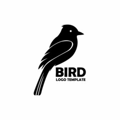 Bird Silhouette Illustration Vector Template.