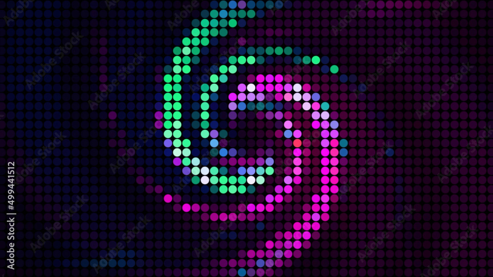 Poster colorful spiral rotating mosaic. motion. beautiful retro image of colorful galaxy rotating in space.