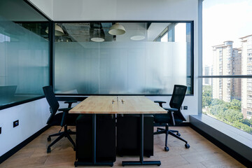 Interior of modern empty office building.
