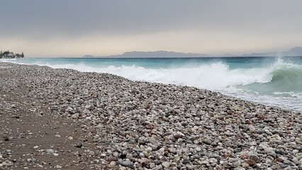 waves on the beach