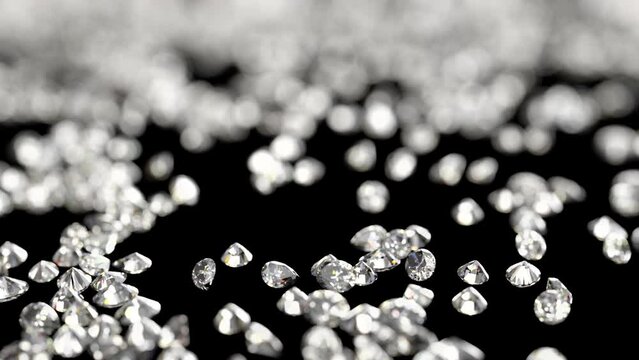 Diamonds On Transparent Background With Shallow Depth Of Field