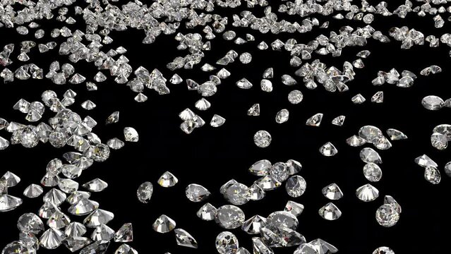 Diamonds On Transparent Background, With Alpha Matte