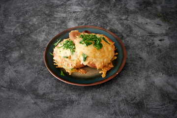Assorted Indian dishes of rice and curry on wooden background
