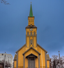Obraz premium Trømso ancient cathedral, Troms og Finnmark, Norway