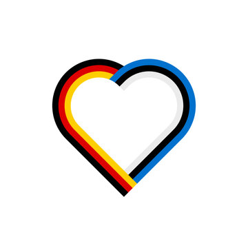 recommend clip art: unity concept. heart ribbon icon of germany and estonia flags. vector illustration isolated on white background