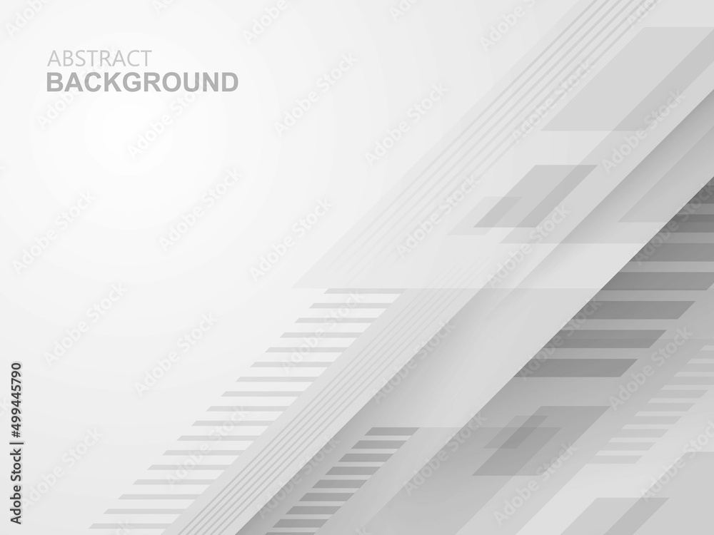 Wall mural diagonal dynamic geometric shape on gray background