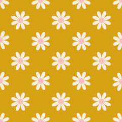Chamomile flower. Spring and summer floral pattern