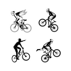 Obraz premium Set of bicycle sport logo design