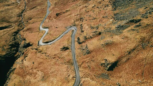 Hard Knott Pass Following a motorbike downhill
