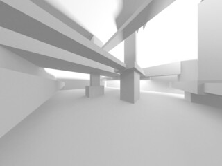 Abstract White Architecture Design Concept