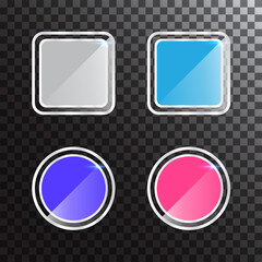 Template four shiny gradient picture frame