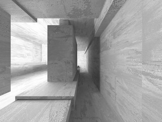 Abstract architecture interior background. Empty concrete room