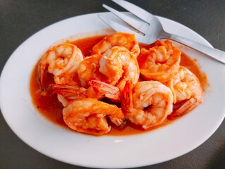 shrimps on a plate