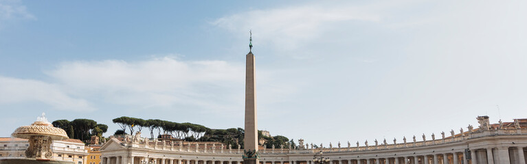 Vatican, Italy; 03 29 2022; Panoramic photograph of Saint Peter's Basilica in the Vatican