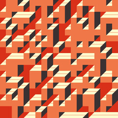 Implementation of Edward Zajec’s “Il Cubo” from 1971. Essentially a Truchet tile set of 8 tiles and rules for placement art illustration