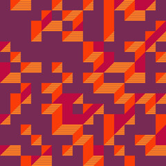 Implementation of Edward Zajec’s “Il Cubo” from 1971. Essentially a Truchet tile set of 8 tiles and rules for placement art illustration