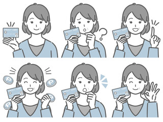 クレジットカードに関する色々　中年女性