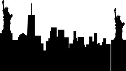 Fototapeta na wymiar New York City Silhouette Vector 